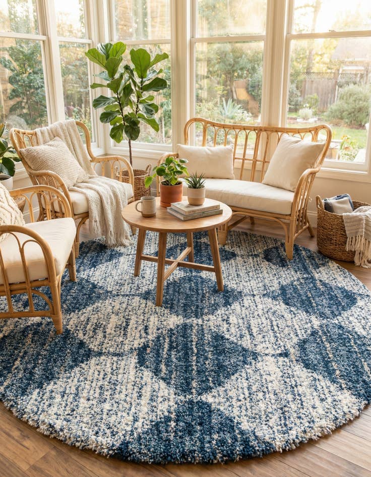 Detail image of  10' x 10' Serenity Shag Round Rug