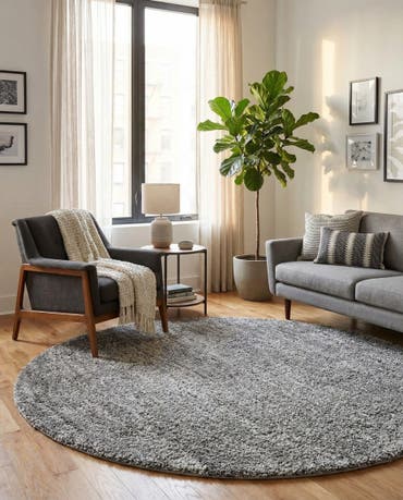  3' 3 x 3' 3 Jill Zarin Shaggy Chic Round Rug