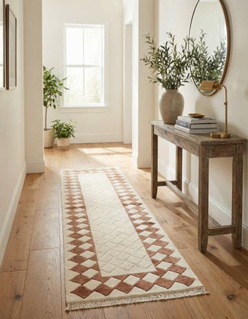 2' 7 x 9' 9 Hand Knotted Darya Wool Runner Rug
