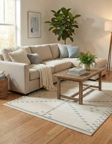 5' 3 x 7' 10 Washable Timeless Rug