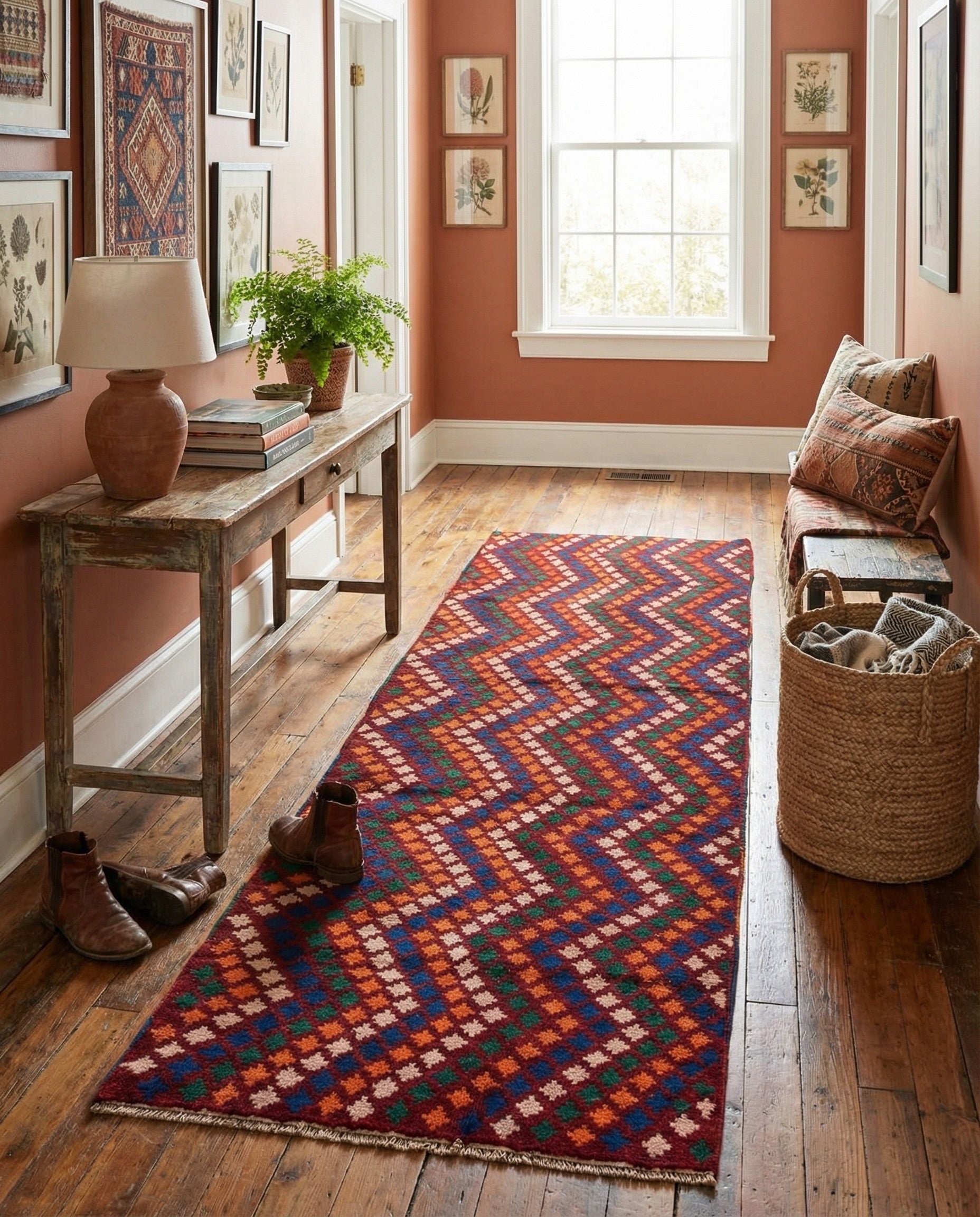 3' 1 x 9' 4 Hand Knotted Balouch Wool Runner Rug