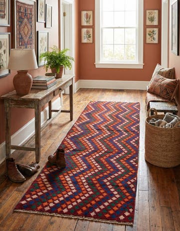 3' 1 x 9' 4 Hand Knotted Balouch Wool Runner Rug