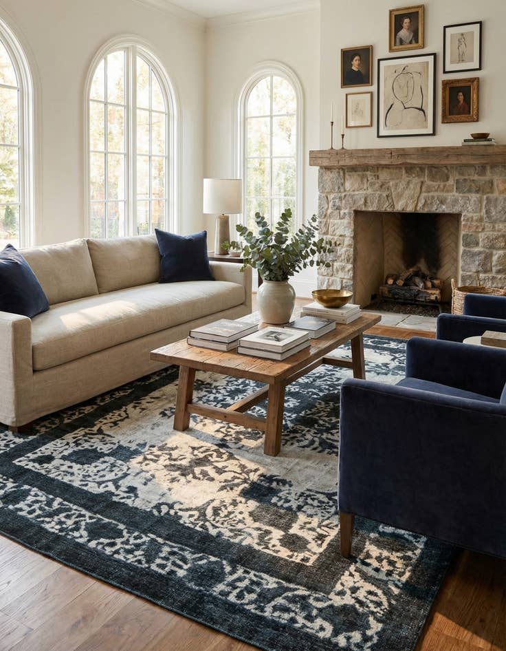 Detail image of 9' 1 x 12' 4  Hand Knotted Ultra Vintage Persian Wool Rug