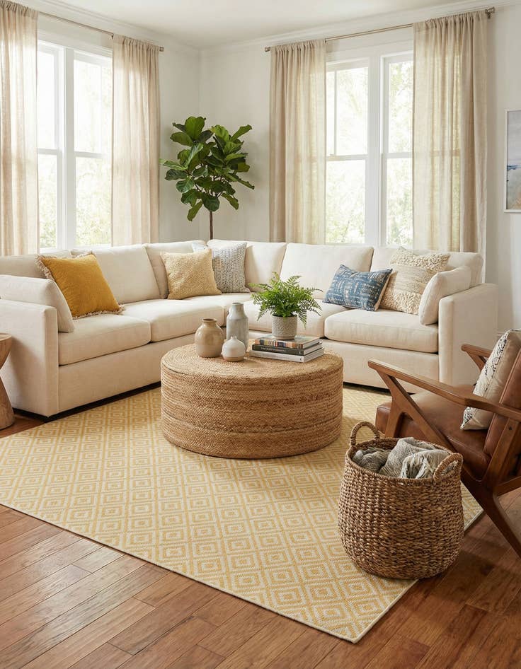 Detail image of 10' 8 x 10' 8  Washable Jill Zarin Costa Rica Indoor / Outdoor Square Rug