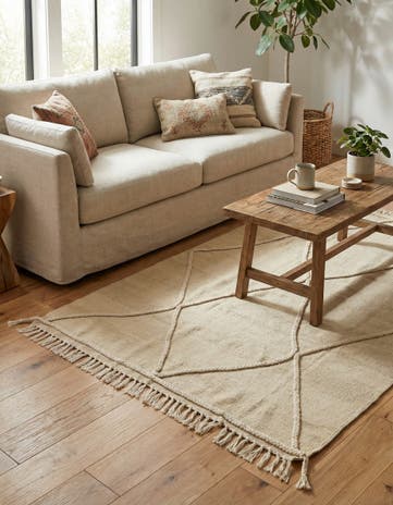 3' 7 x 4' 9 Hand Knotted Moroccan Wool Rug