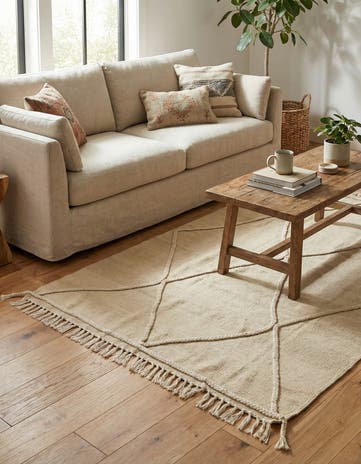 3' 7 x 4' 9 Hand Knotted Moroccan Wool Rug