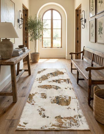 3' 9 x 9' Hand Knotted Ultra Vintage Persian Wool Runner Rug