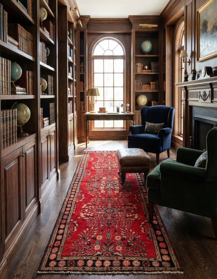 Detail image of 3' 7 x 10' 3 Hossainabad Wool Runner Rug