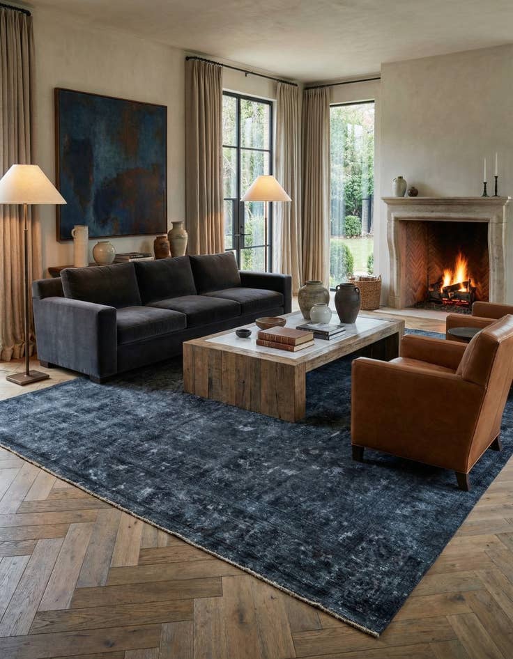 Detail image of  9' 5 x 12' 5  Hand Knotted Ultra Vintage Persian Wool Rug