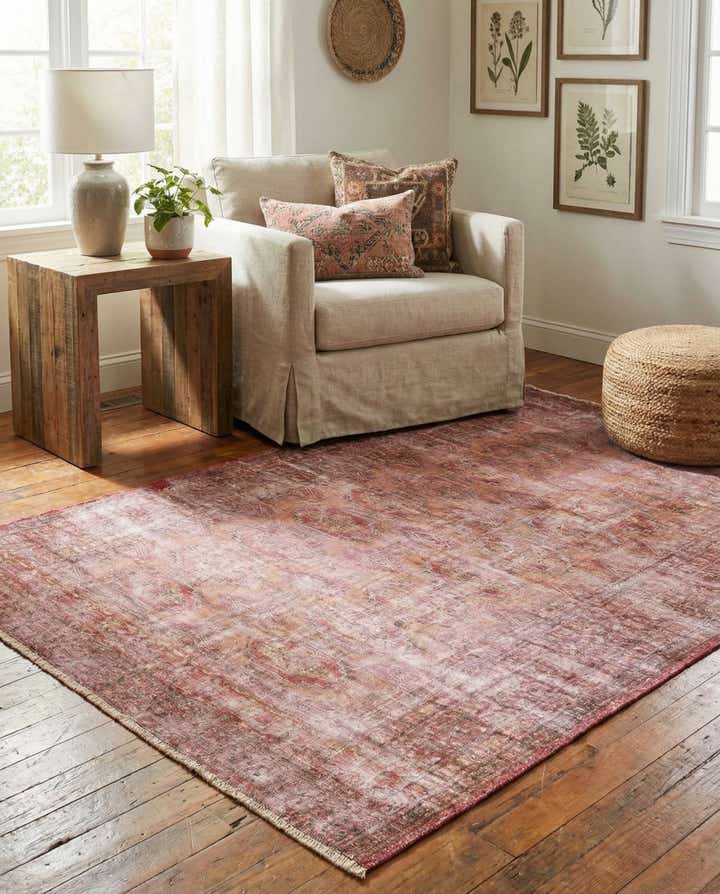 4' 2 x 5' 10 Hand Knotted Ultra Vintage Persian Wool Rug