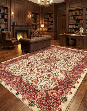 9' 7 x 12' 8 Sarouk Wool Rug