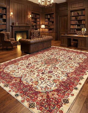 9' 7 x 12' 8 Sarouk Wool Rug
