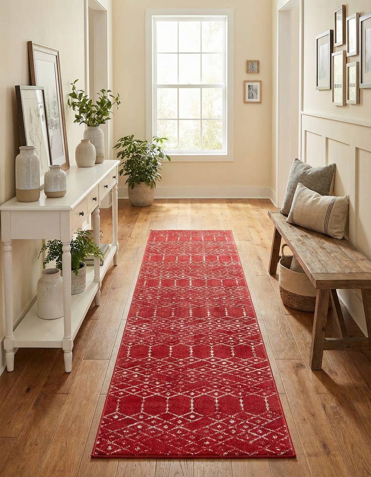 Detail image of  3' x 13' Paxon Trellis Runner Rug