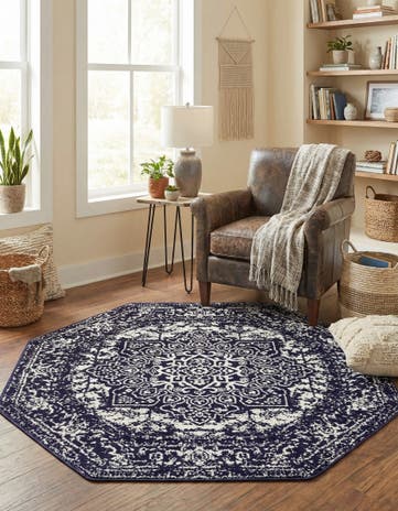 Navy Blue Arlington Octagon Rug