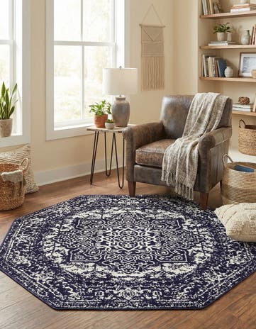 Navy Blue Arlington Octagon Rug