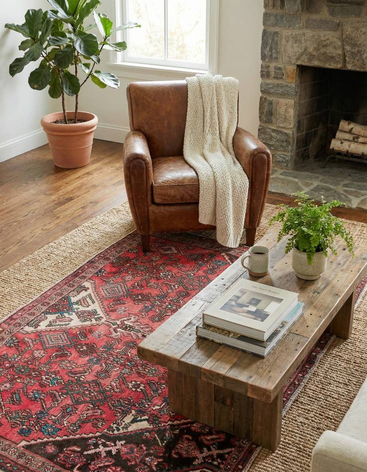 Detail image of 4' 9 x 5' 6  Hand Knotted Ultra Vintage Persian Wool Rug