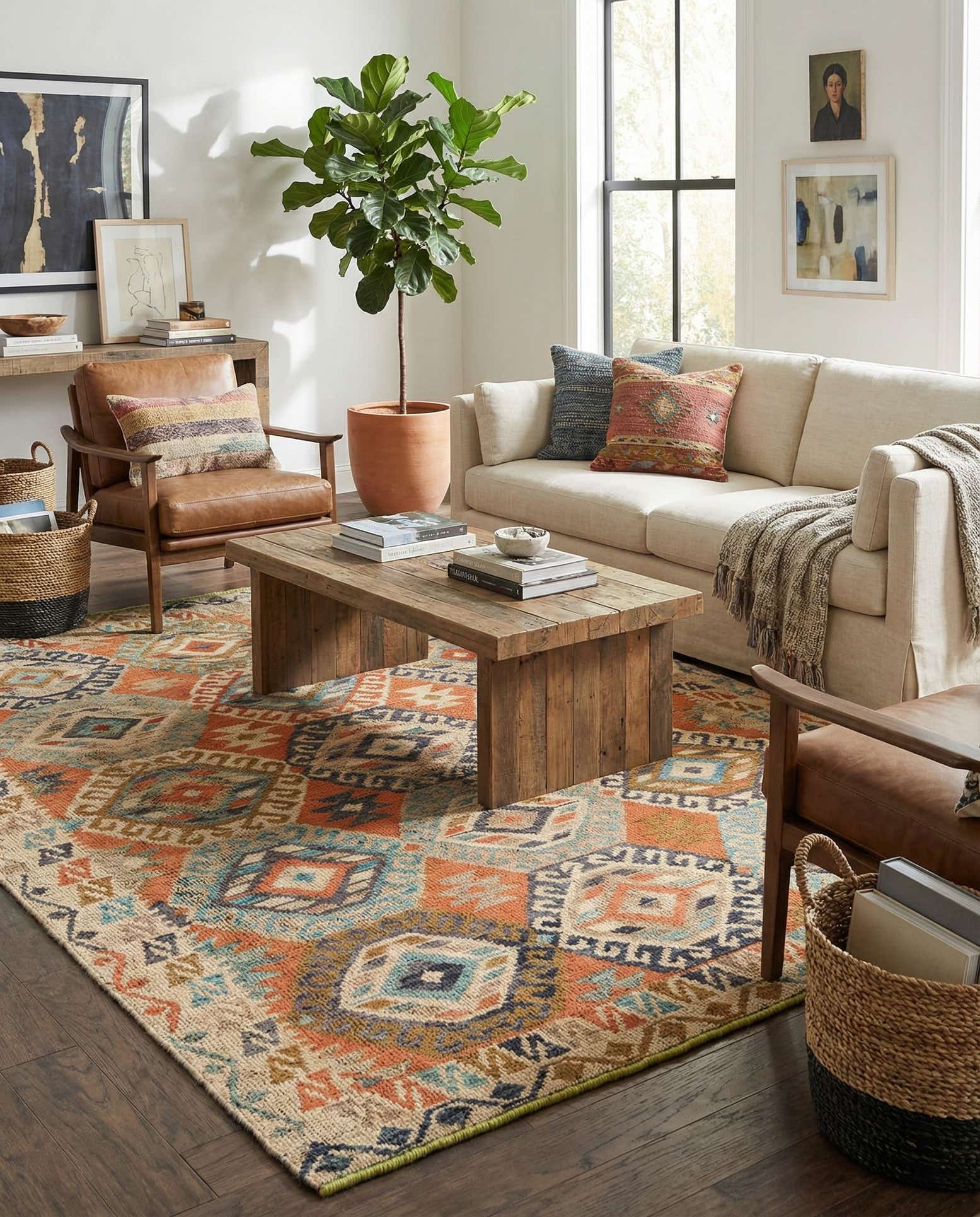 5' 8 x 8' 2 Hand Knotted Kazak Wool Rug