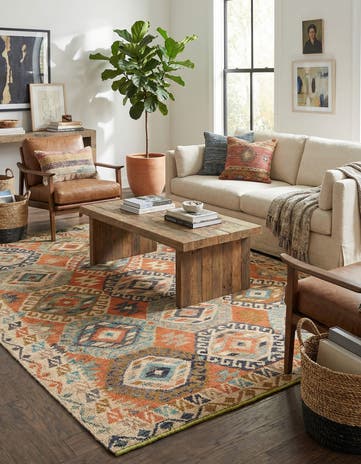 5' 8 x 8' 2 Hand Knotted Kazak Wool Rug