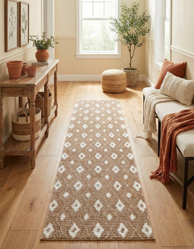 Detail image of 2' 7 x 10' Sepia Runner Rug