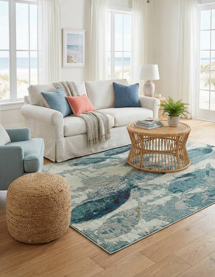 Detail image of 4' x 6'  Washable Capri Rug