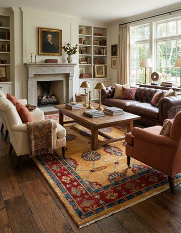5' 8 x 7' 5 Hand Knotted Ziegler Wool Rug