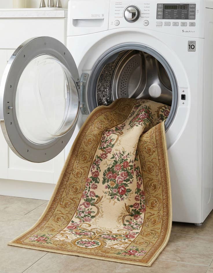 Detail image of  2' 7 x 12'  Washable Traditional Indoor / Outdoor Runner Rug