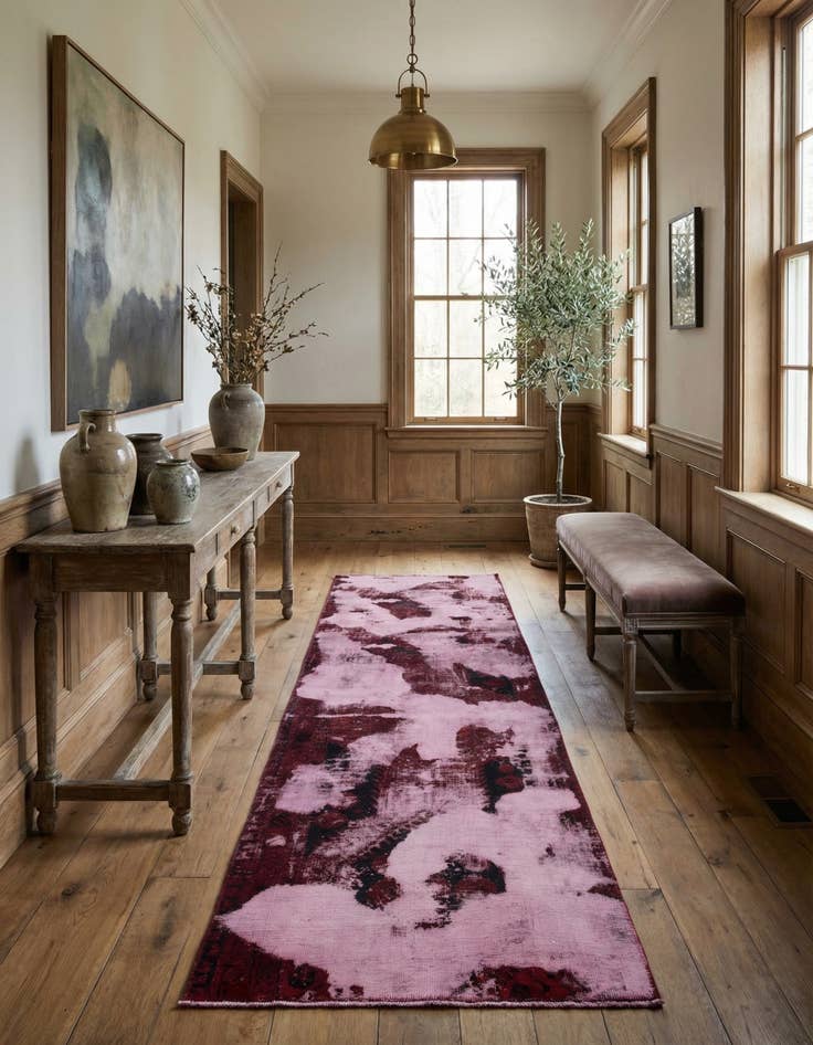 Detail image of 3' 5 x 8'  Hand Knotted Ultra Vintage Persian Wool Runner Rug