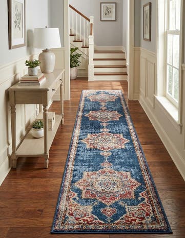Dark Blue Eden Runner Rug