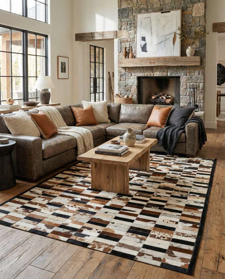 5' 2 x 7' 11 Cowhide - Patchwork Rug