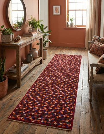 2' 8 x 9' 8 Hand Knotted Balouch Wool Runner Rug