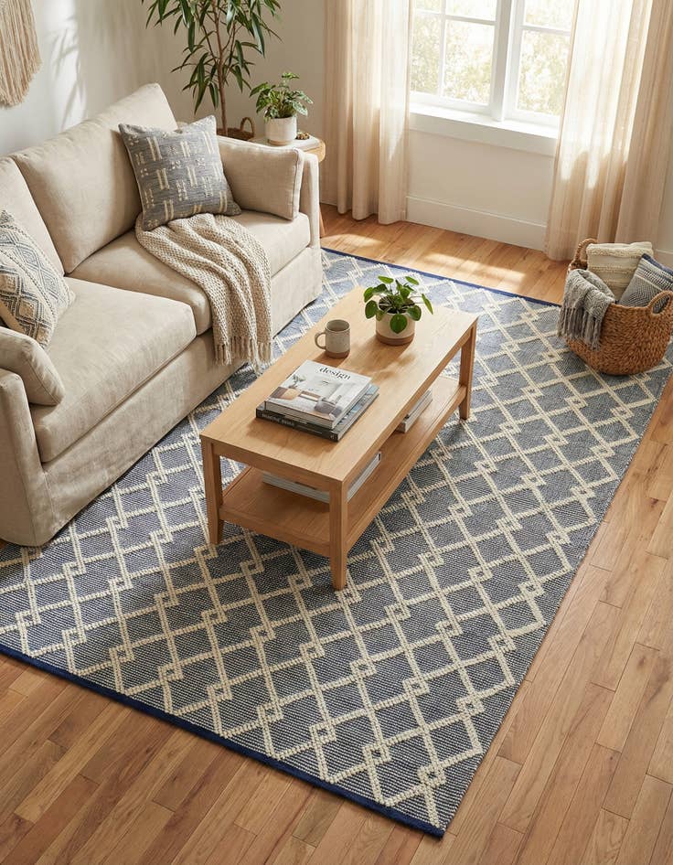 Detail image of 6' 1 x 9'  Hand Knotted Jill Zarin Dorset Rug