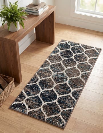 2' x 4' Lattice Frieze Runner Rug