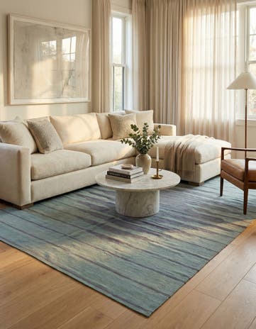 5' 6 x 7' 9 Hand Woven Kilim Modern Wool Rug