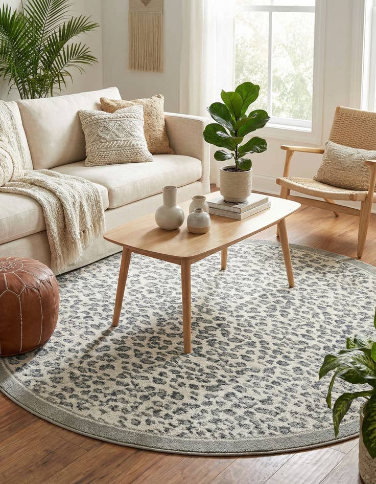 Detail image of 5' x 5' Safari Round Rug