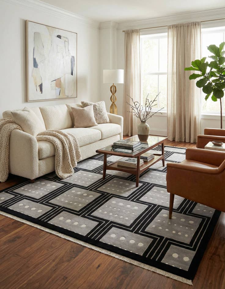 Detail image of 8' 2 x 11' 4  Hand Knotted Darya Wool Rug