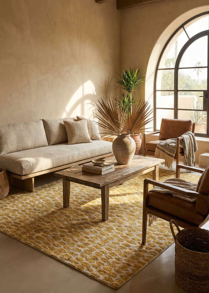 6' x 9' 1 Hand Knotted Moroccan Wool Rug