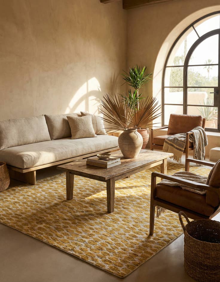 Detail image of 6' x 9' 1  Hand Knotted Moroccan Wool Rug