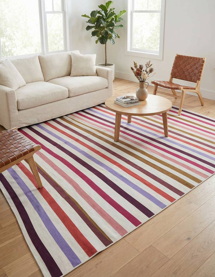 Detail image of  10' x 13'  Washable Ribbon Indoor / Outdoor Rug