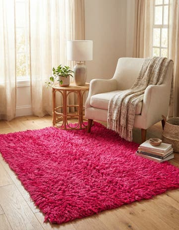 3' 2 x 4' 8 Hand Knotted Moroccan Wool Rug