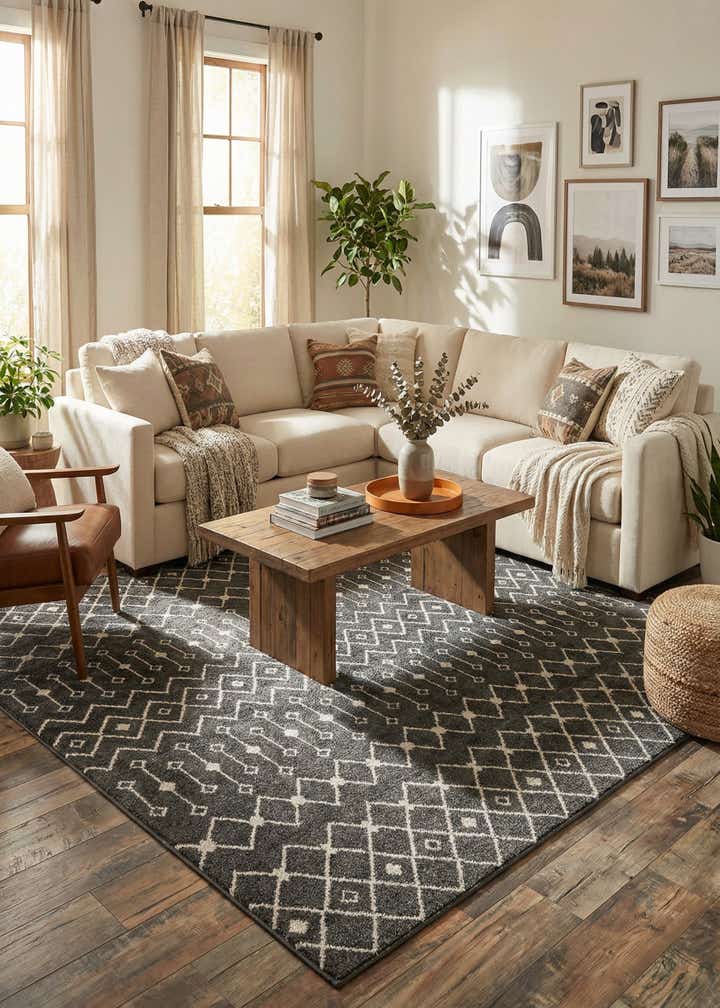 10' x 10' Moroccan Trellis Square Rug