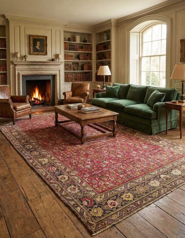 6' 8 x 15' 3 Hand Knotted Malayer Persian Wool Rug