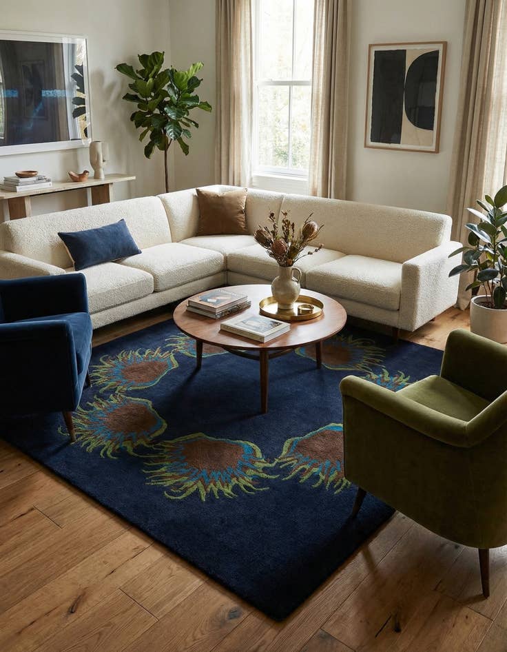 Detail image of 7' 7 x 7' 7 Luna Square Rug