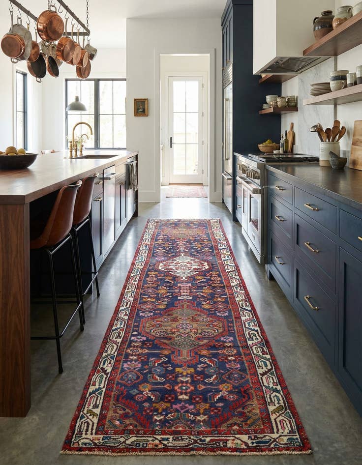 Detail image of 2' 5 x 10' 1 Hamedan Runner Rug