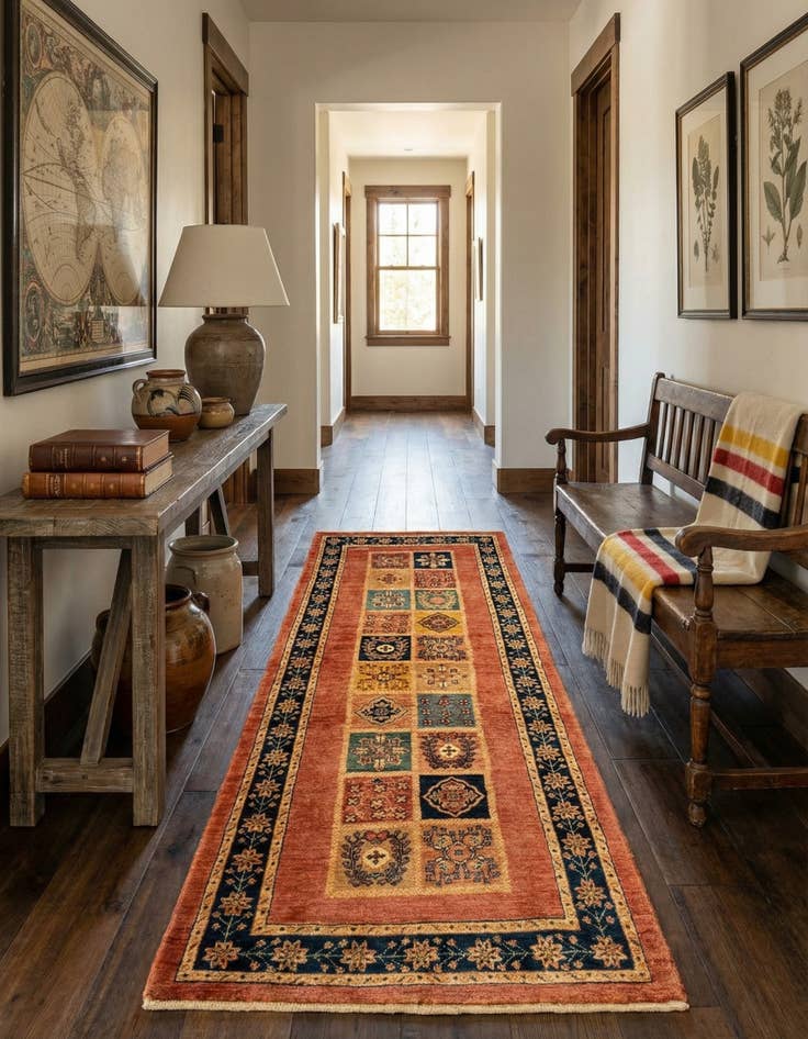 Detail image of 2' 9 x 6' 6 Luribaft Wool Runner Rug