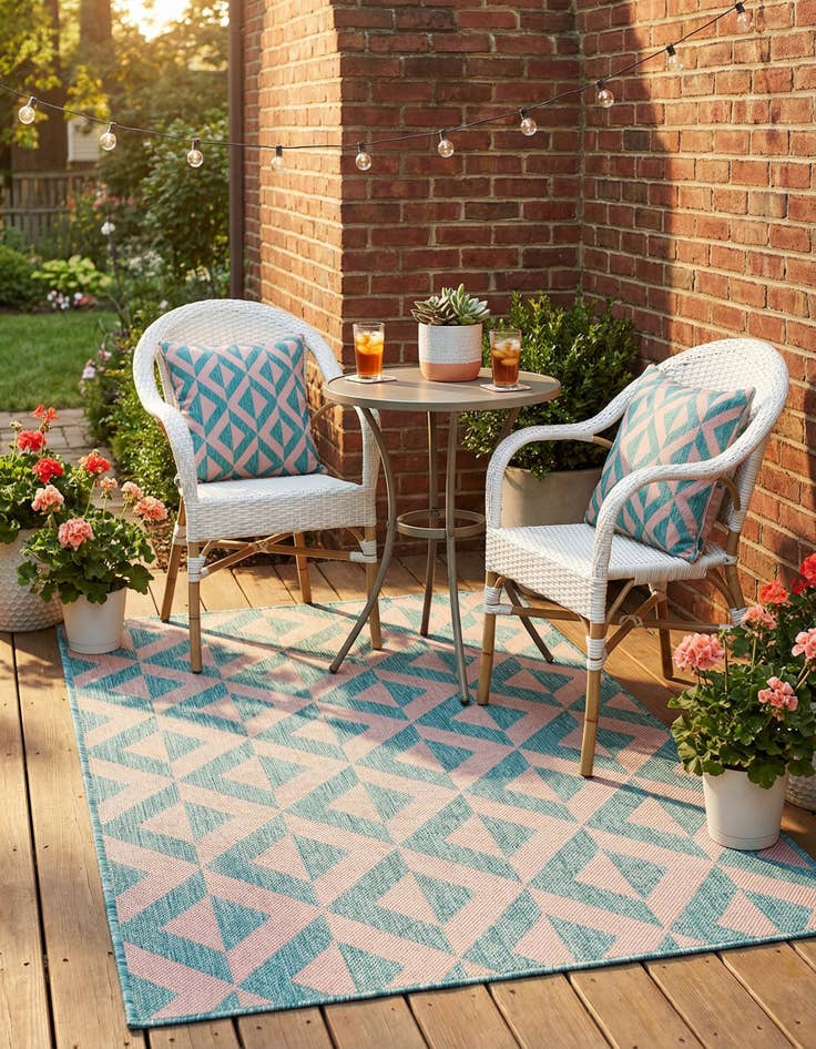 Detail image of 3' x 5' 3  Washable Jill Zarin Napa Indoor / Outdoor Rug
