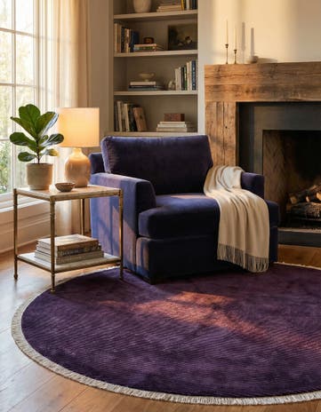 6' 6 x 6' 6 Hand Knotted Darya Wool Round Rug