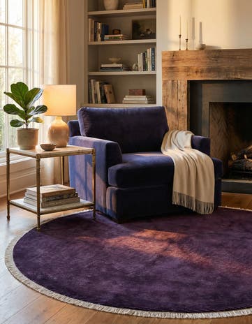 6' 6 x 6' 6 Hand Knotted Darya Wool Round Rug