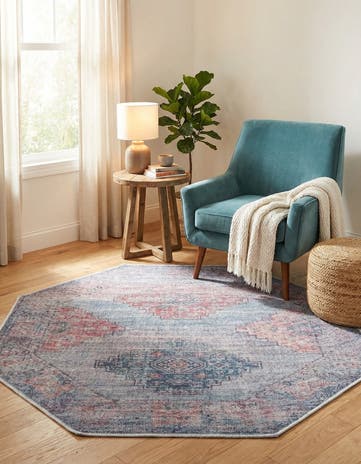 5' 3 x 5' 3 Washable Sisu Octagon Rug