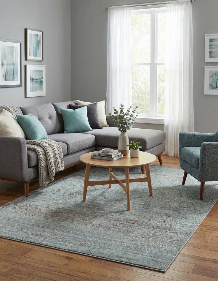 Detail image of 6' x 9' Aqua Rug