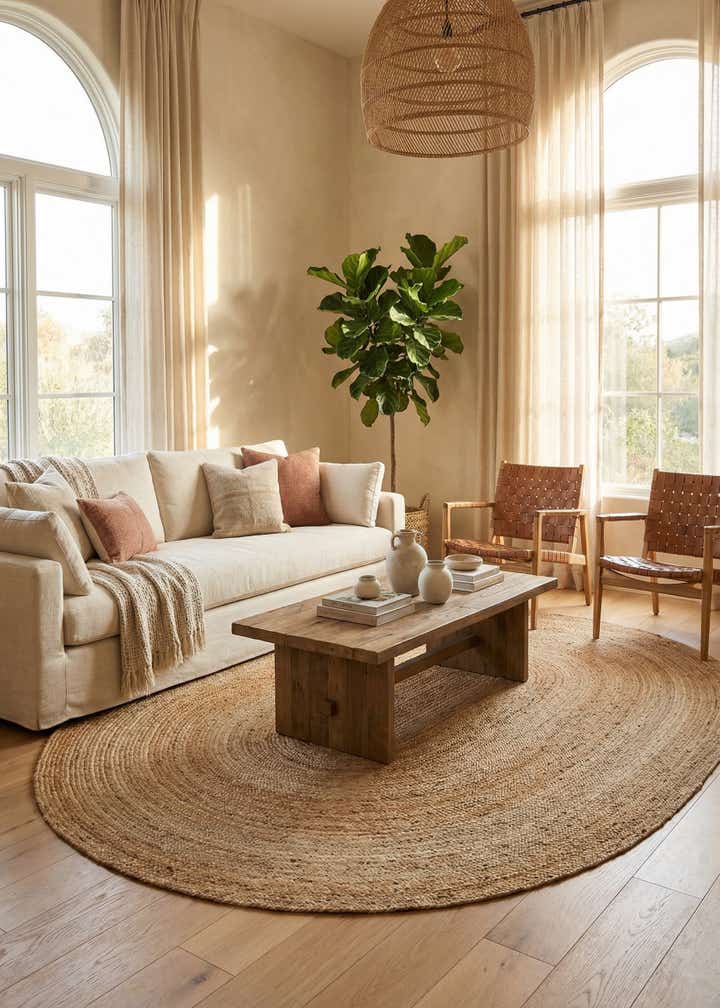7' 10 x 10' Handmade Braided Jute Luxe Oval Rug